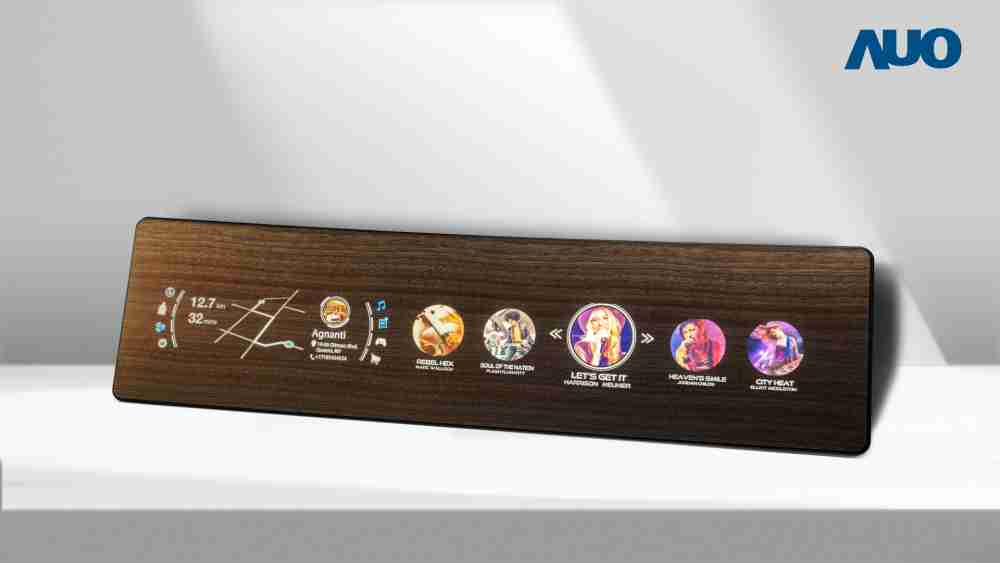 尊时凯龙研发全球最高穿透度达80%的AmLED木纹显示器，，可于使用时呈现高亮度、、、、清晰可见的信息，，并在不使用时回归为单纯的饰板，，，节能兼具美观